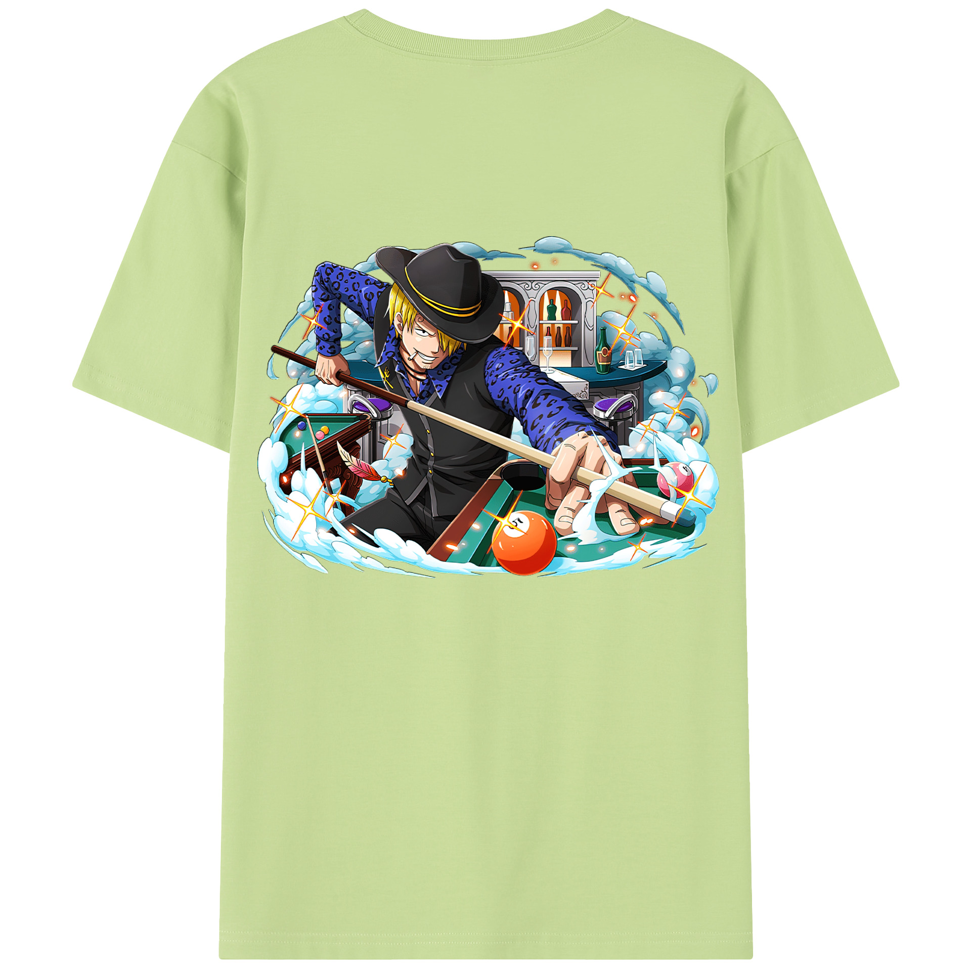 ワンピース サンジ ONE PIECE Sanji 綿100％半袖Tシャツ（背面プリント）